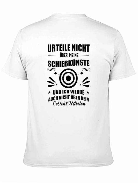 Camiseta Negra: No Juzgues Mis Habilidades de Tiro