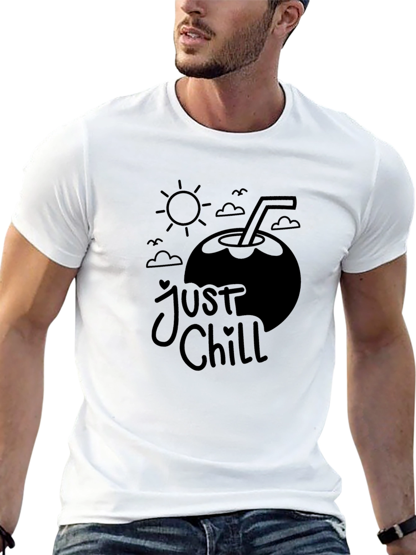 Camiseta Negra Just Chill - Vibra Verano