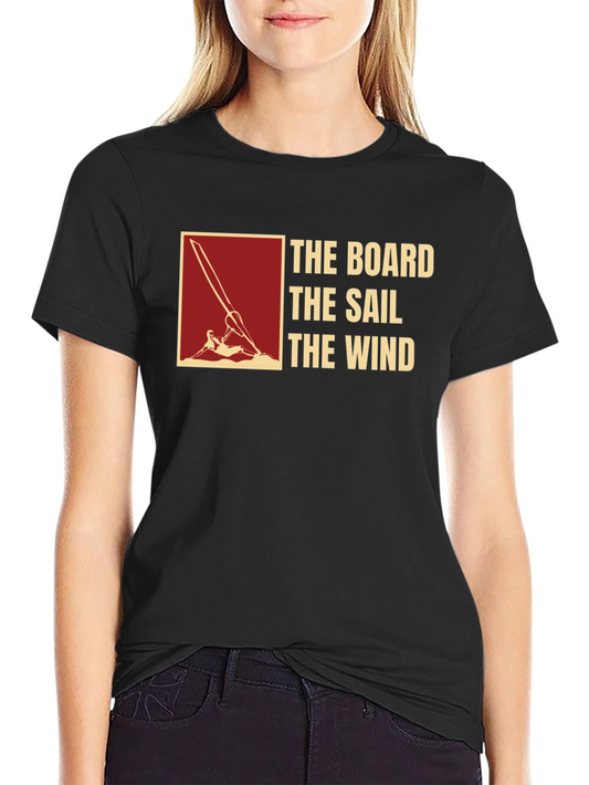 Camiseta Negra: The Board The Sail The Wind