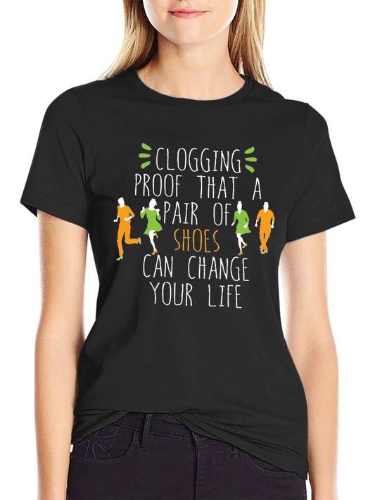 Camiseta Negra Clogging Shoes