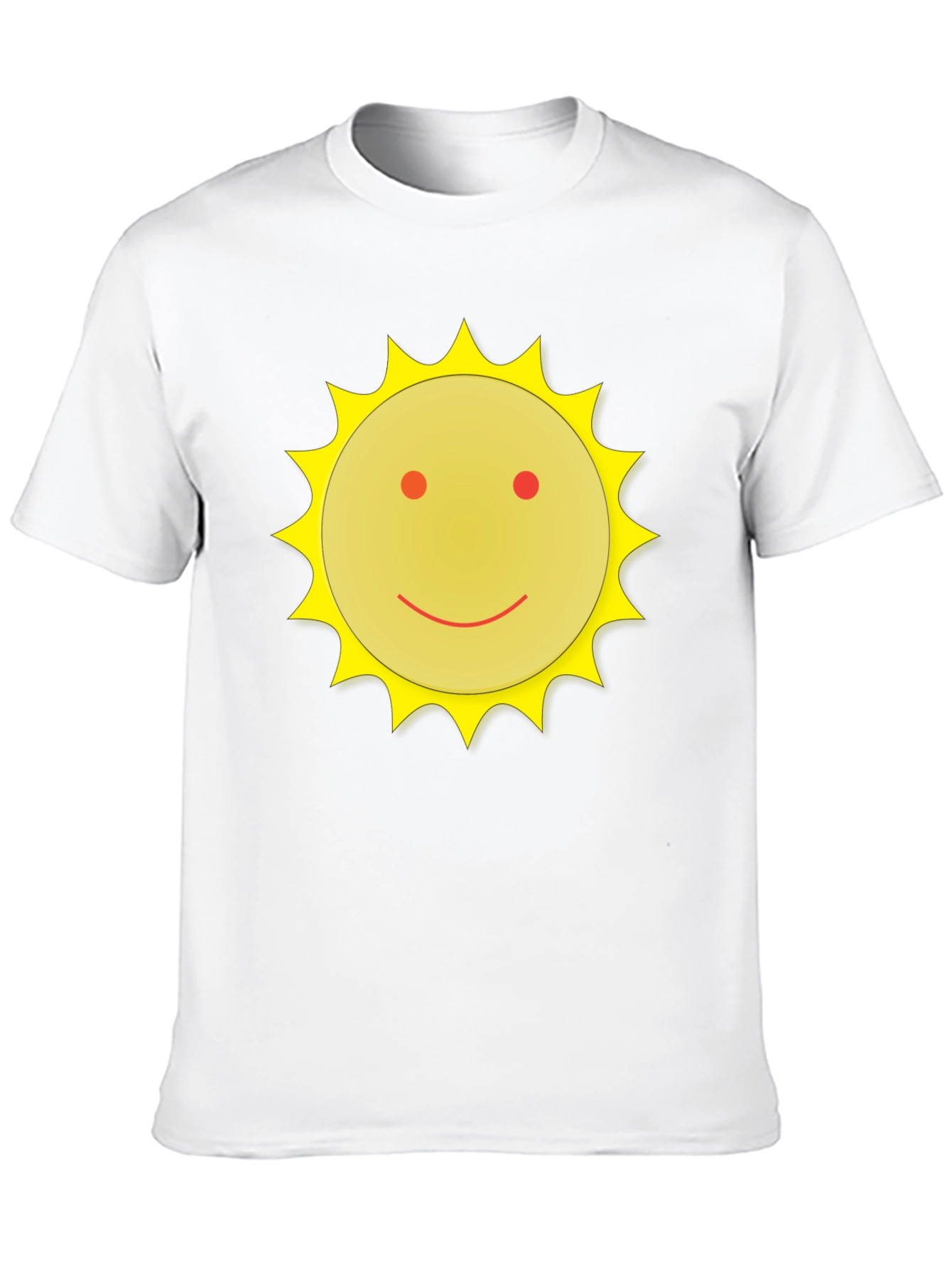 Camiseta Negra con Sol Sonriente - Casual y Divertida