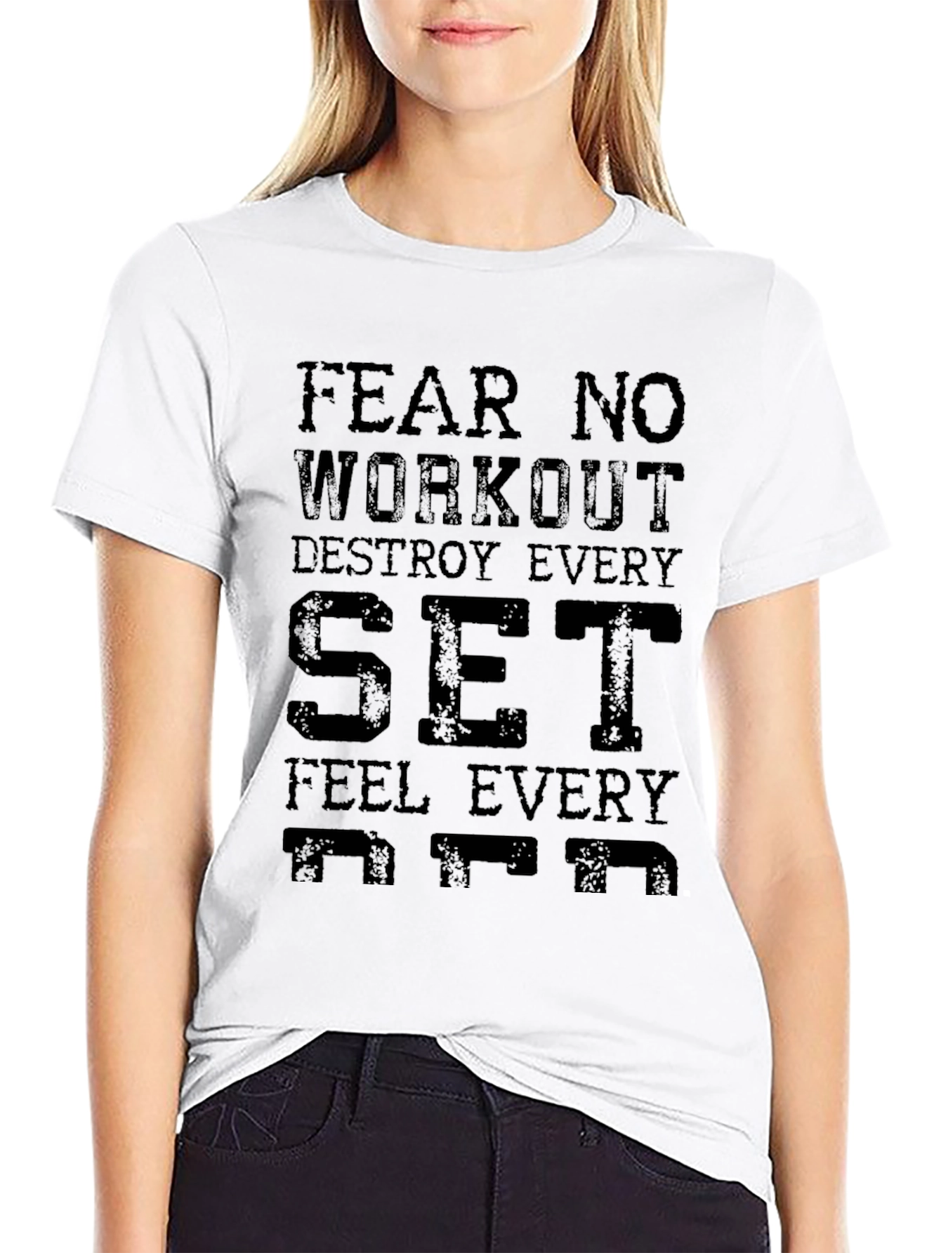 Camiseta Negra Motivacional para Entrenar