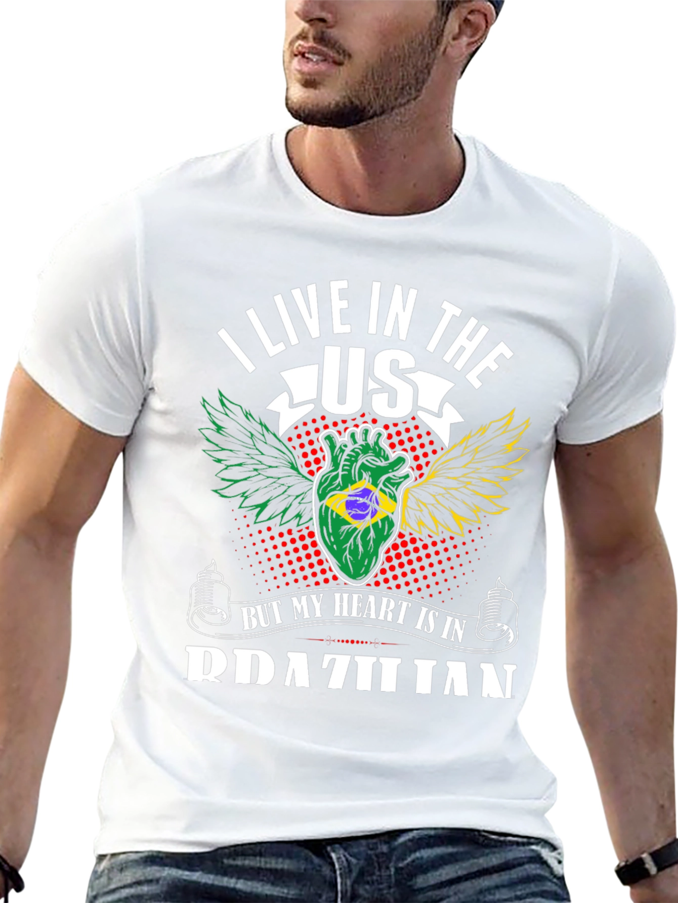 Camiseta Mi Corazón Brasileño