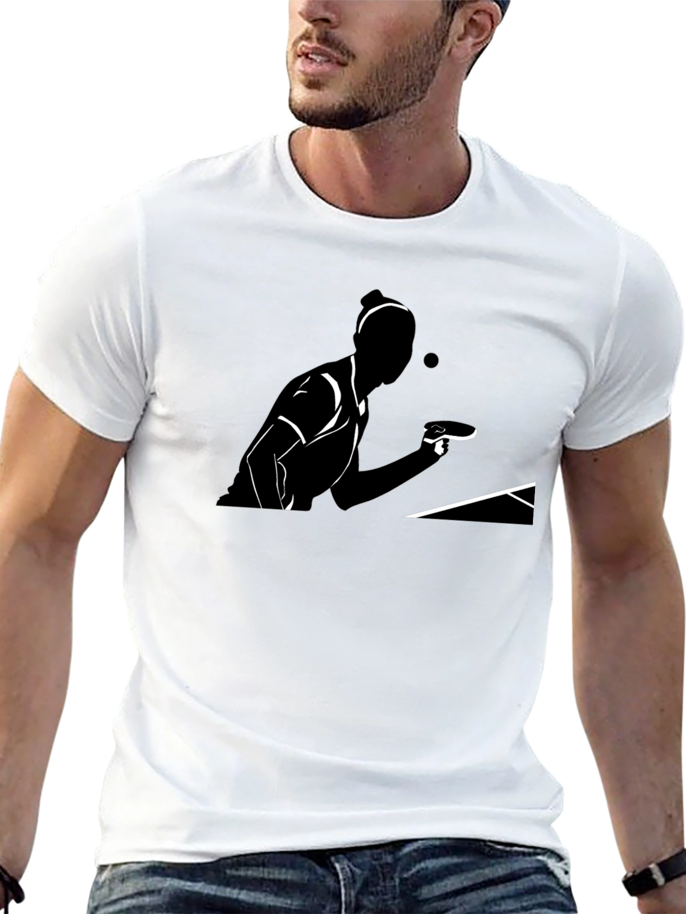 Camiseta Negra de Tenis de Mesa