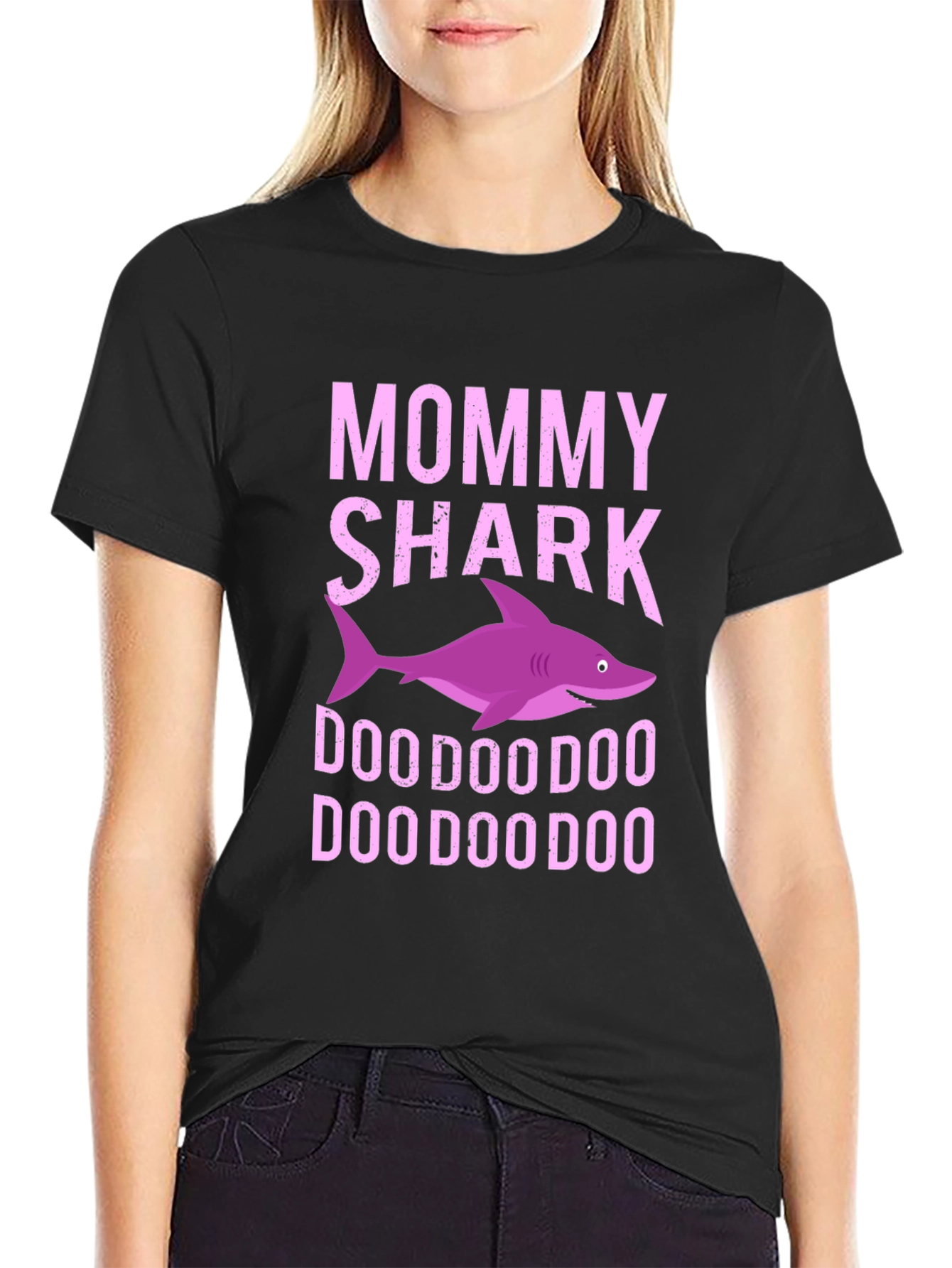 Camiseta Hombre Mommy Shark Doo Doo Doo