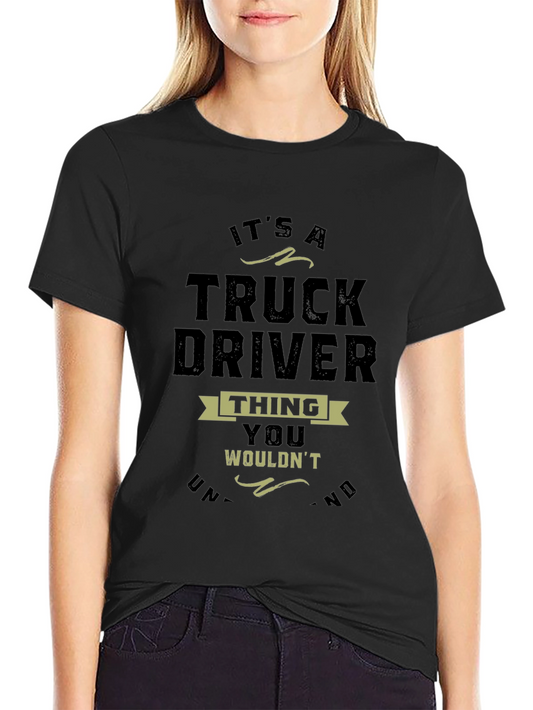 Camiseta Negra Truck Driver Thing para Hombre