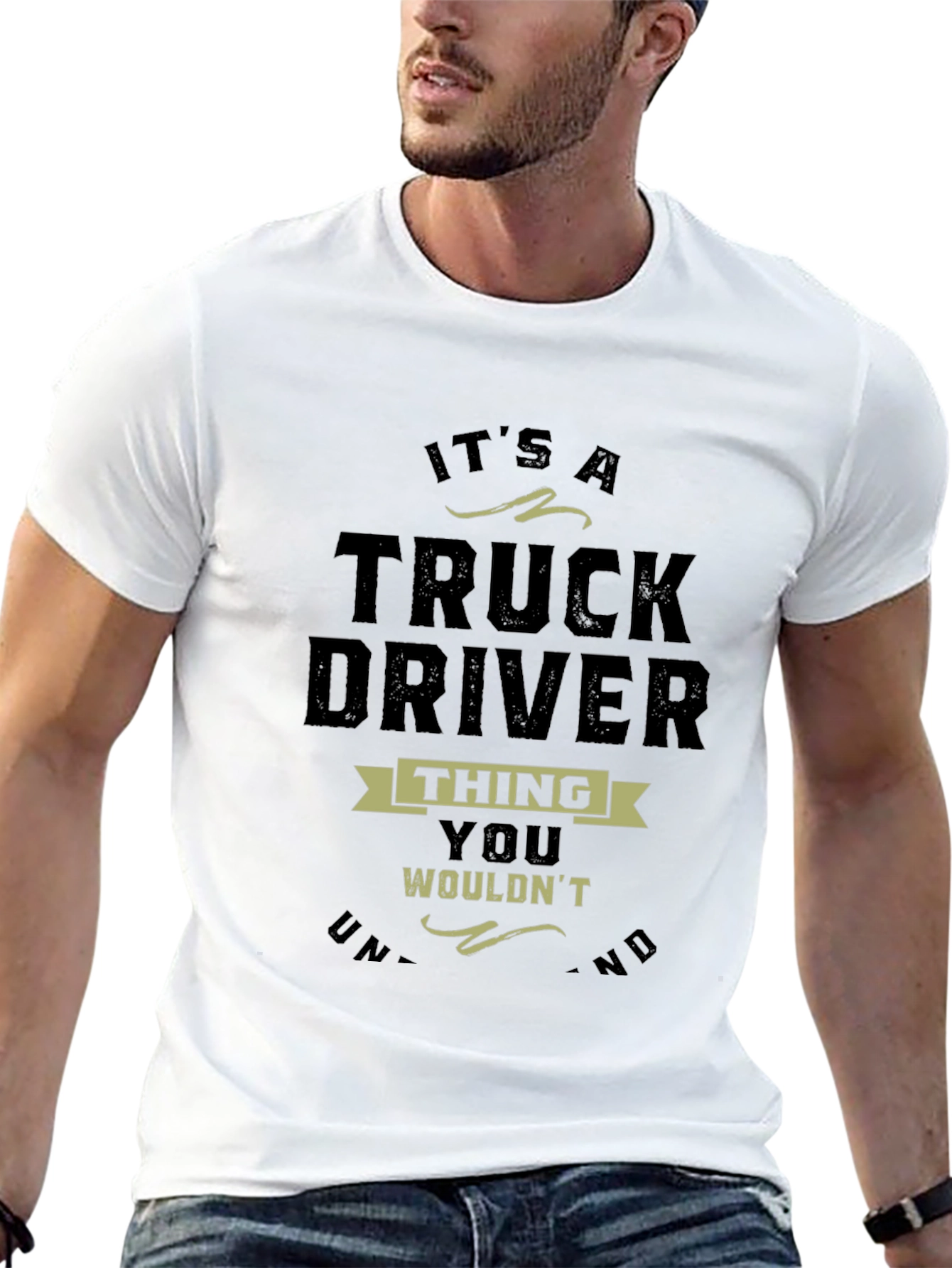 Camiseta Negra Truck Driver Thing para Hombre