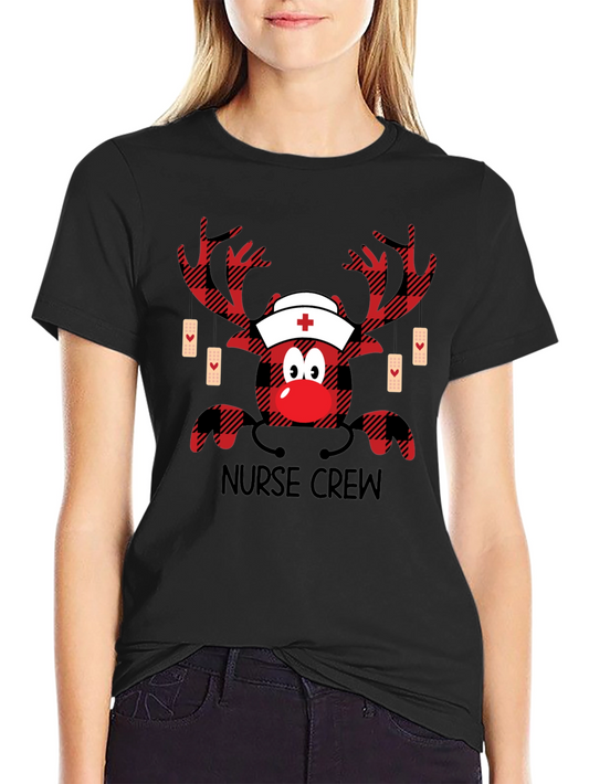 Camiseta de Navidad para Enfermeros - Diseño Reno