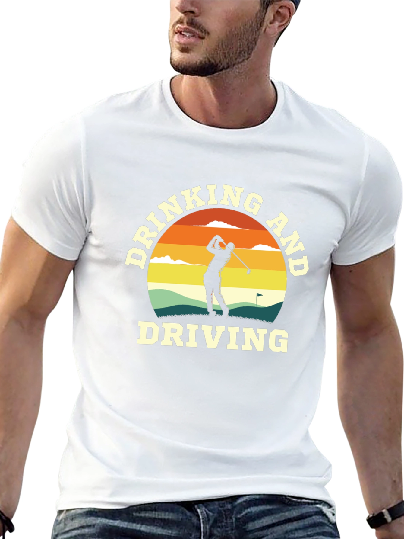 Camiseta Negra Divertida Golf y Humor