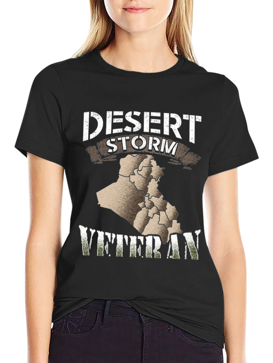 Camiseta Negra Veterano Tormenta del Desierto
