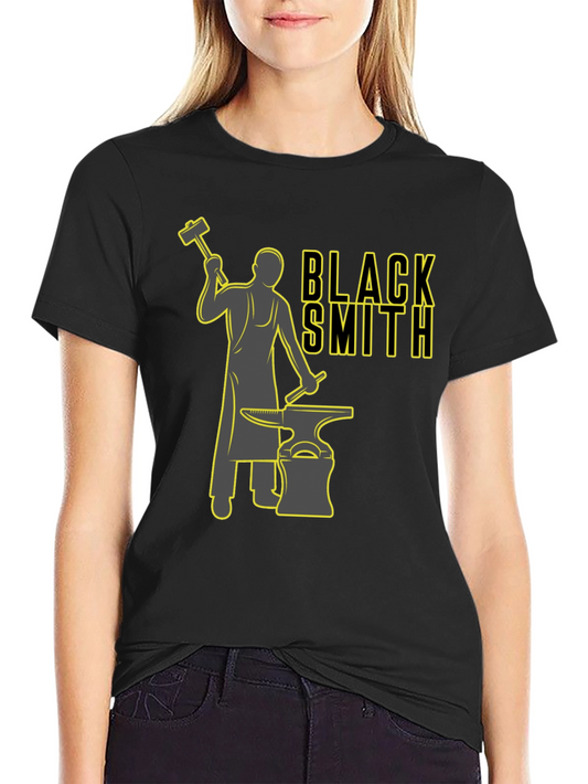 Camiseta Negra Estampada Herrero Forja