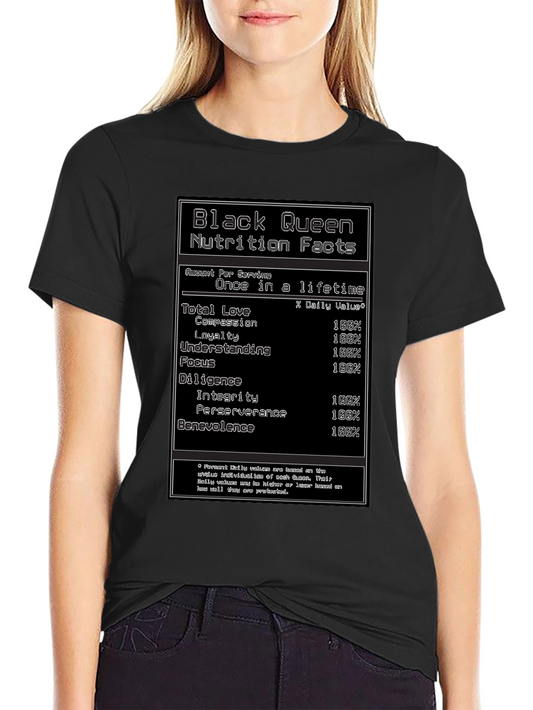 Camiseta Negra Black Queen Nutrition Facts