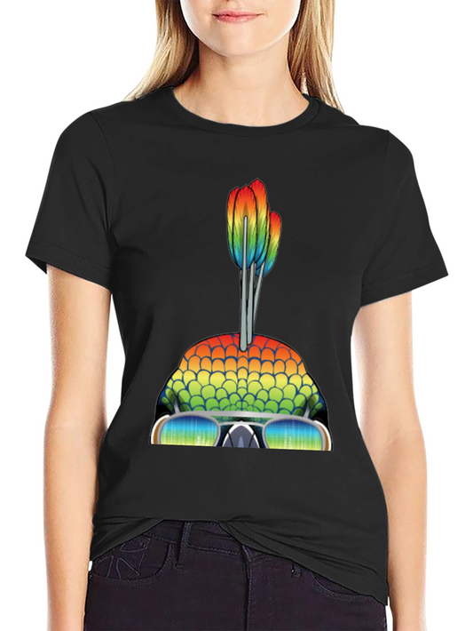 Camiseta Hombre Diseño de Pez Arcoíris con Gafas