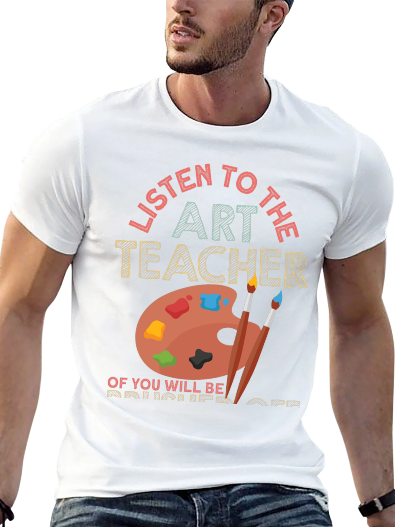 Camiseta Art Teacher: Escucha o Serás Despedido