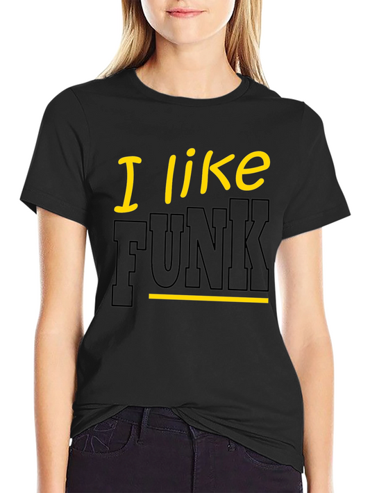 Camiseta Negra con Diseño I Like Funk
