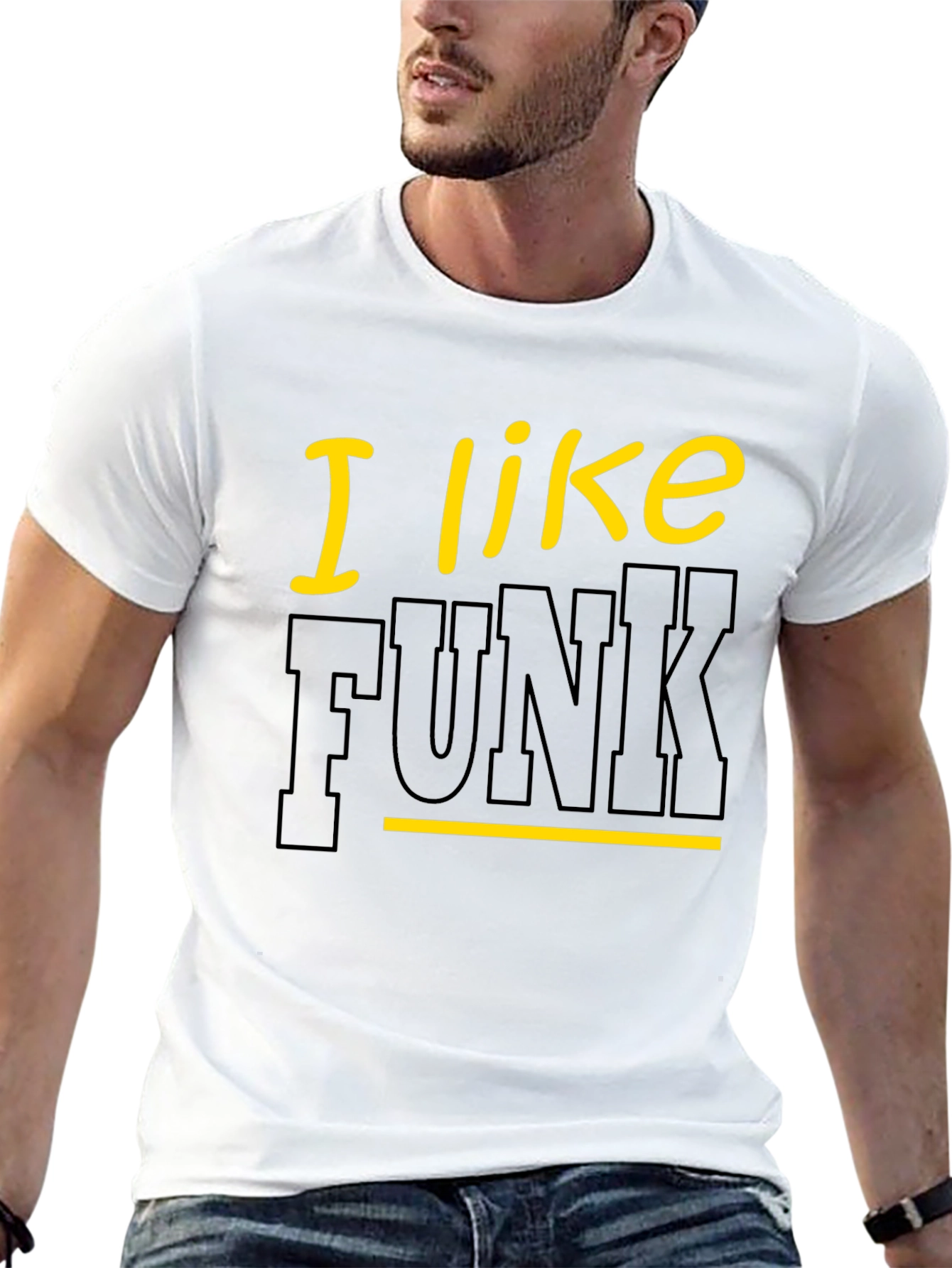 Camiseta Negra con Diseño I Like Funk