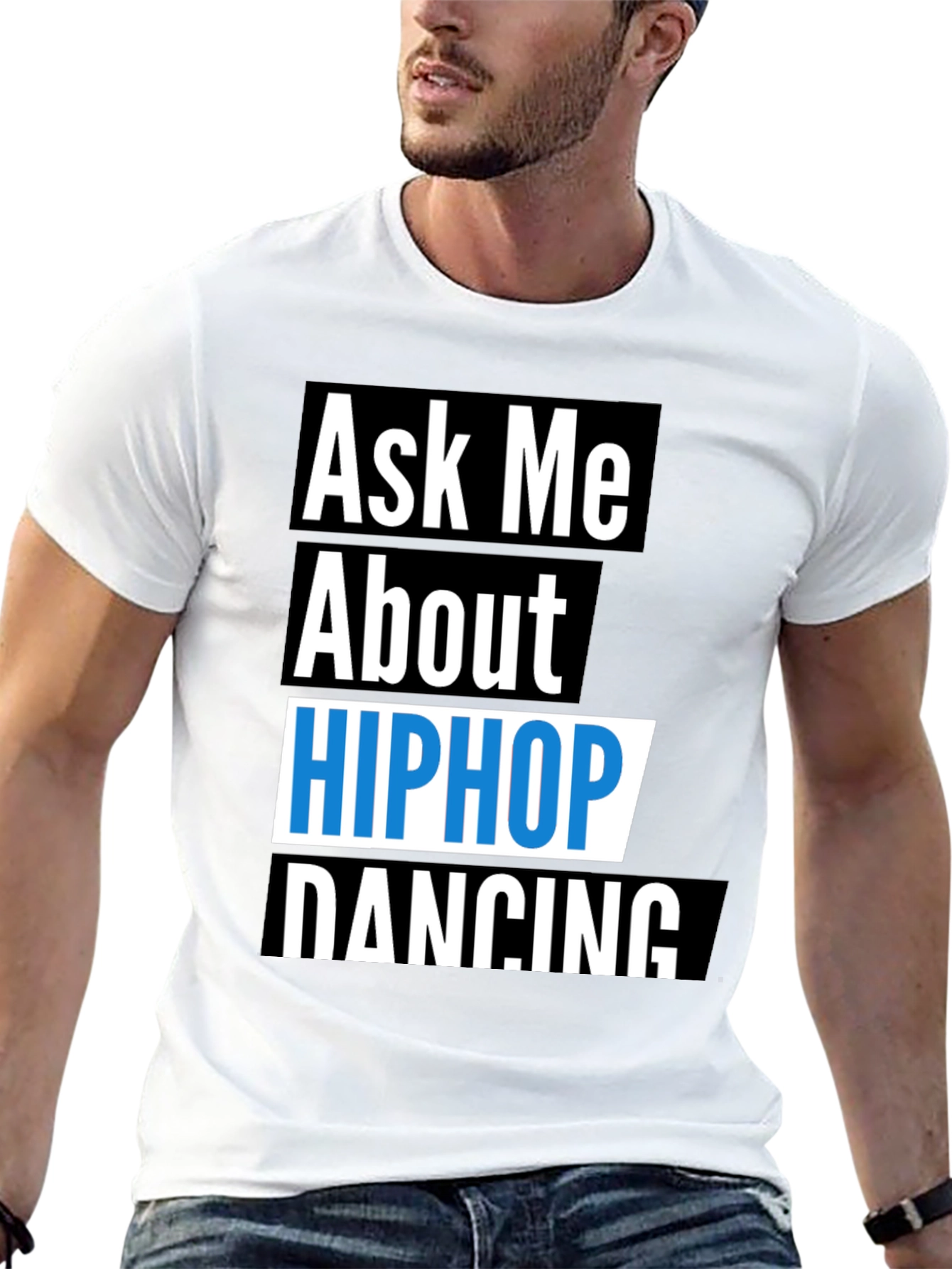 Camiseta Negra Hip Hop Dancing para Hombre