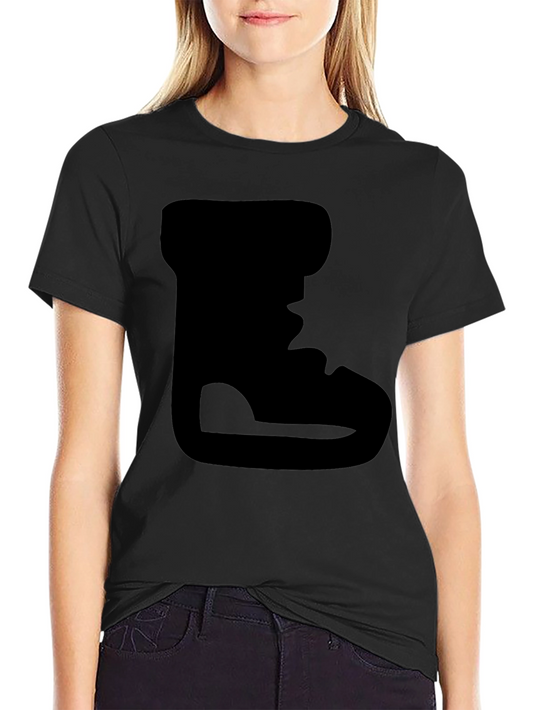 Camiseta Negra con Diseño de Bota