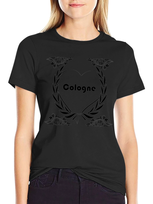 Camiseta Negra Hombre Diseño Corazón Colonia