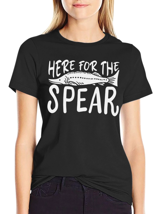 Camiseta Negra Here for the Spear Pesca