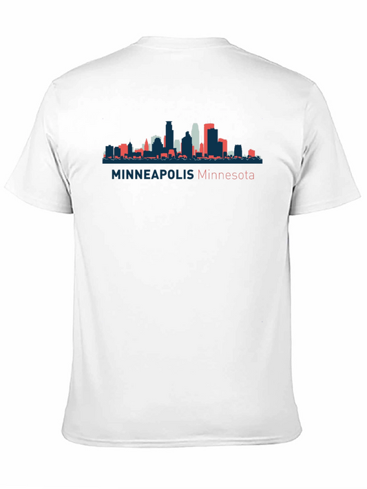 Camiseta Negra con Skyline de Minneapolis