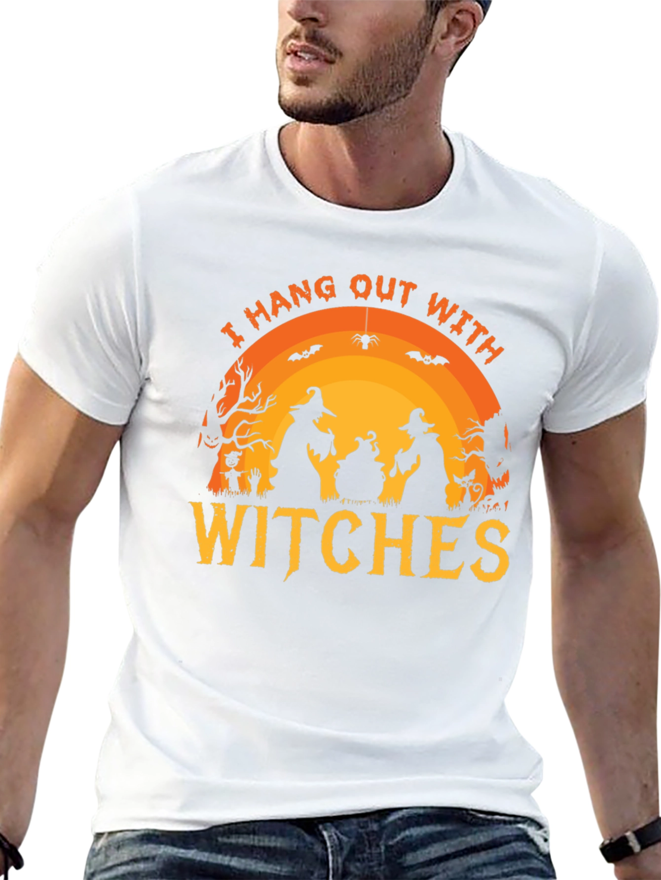 Camiseta Negra Halloween - Yo Salgo Con Brujas