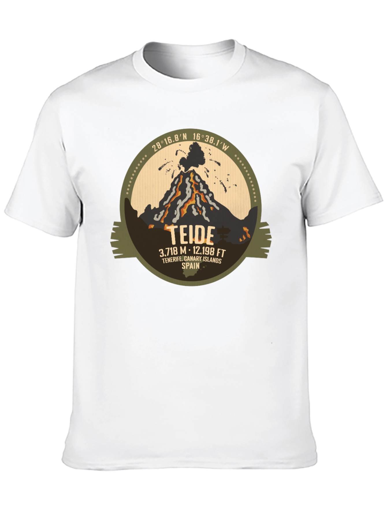 Camiseta Negra Teide - Tenerife Islas Canarias España
