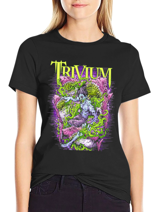Camiseta Negra Trivium Diseño Artístico Único