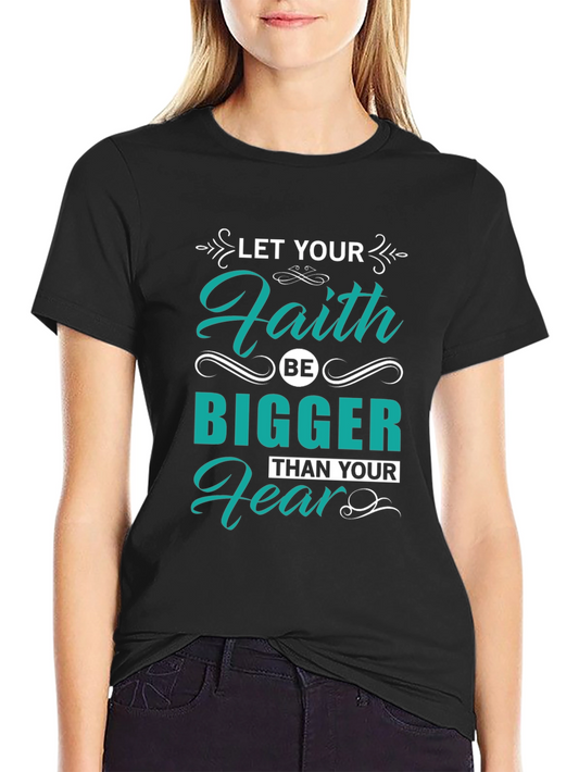 Camiseta Negra con Diseño Inspirador Fe