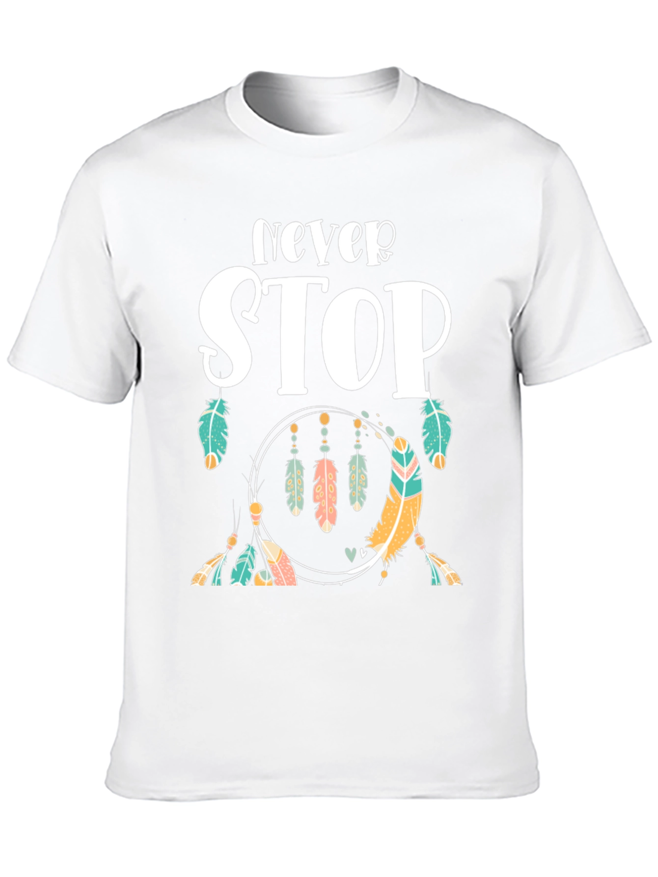 Camiseta Negra con Diseño Never Stop