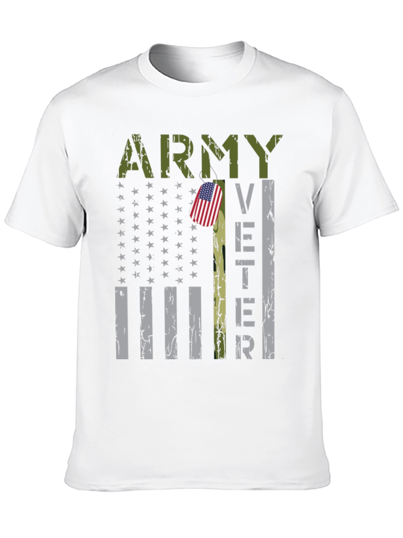 Camiseta Negra Militar Veterano del Ejército USA