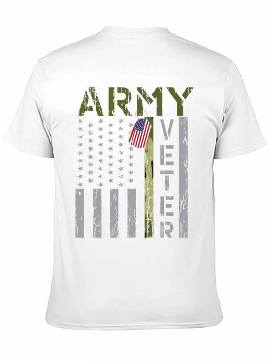 Camiseta Negra Militar Veterano del Ejército USA
