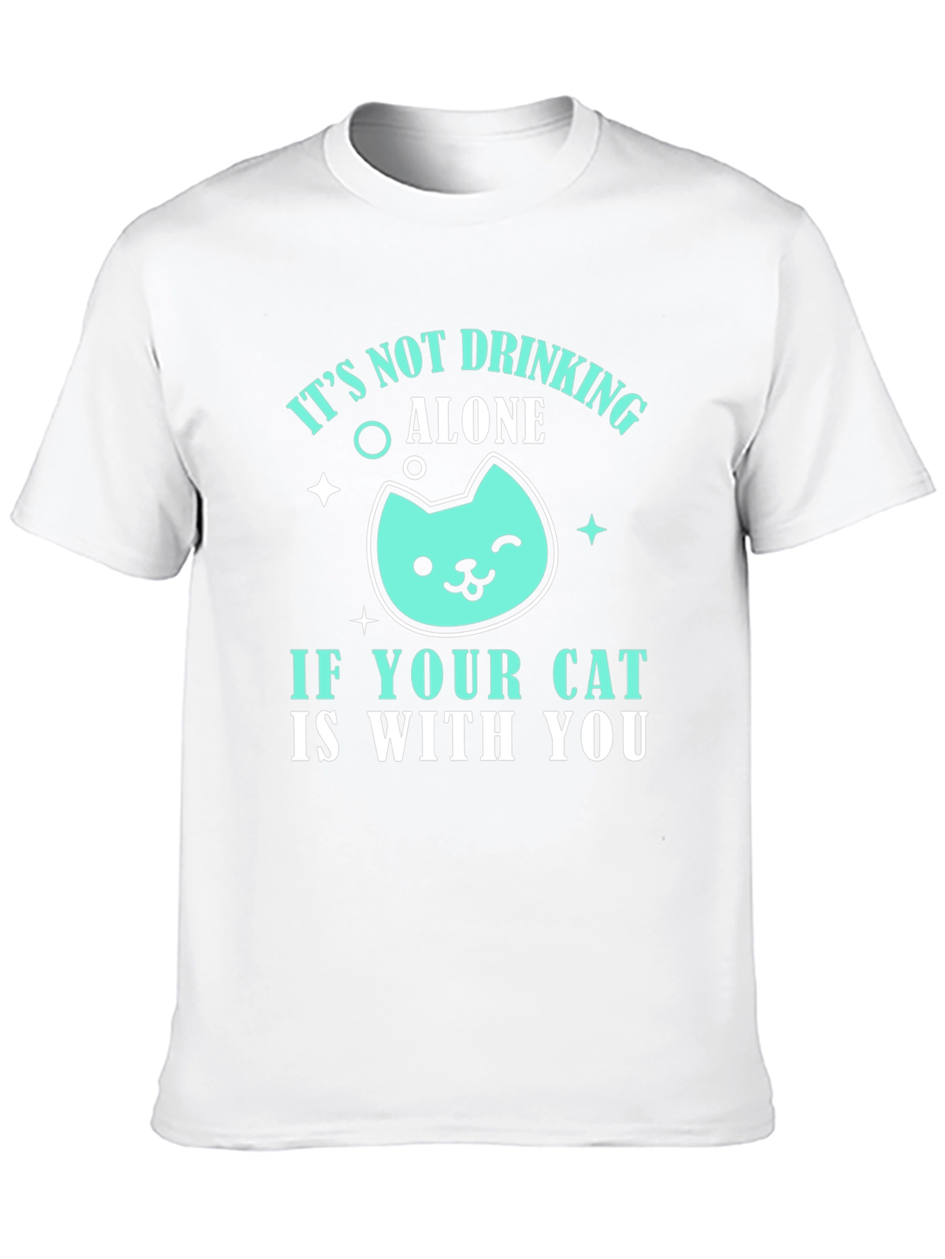 Camiseta Negra Bebiendo con tu Gato