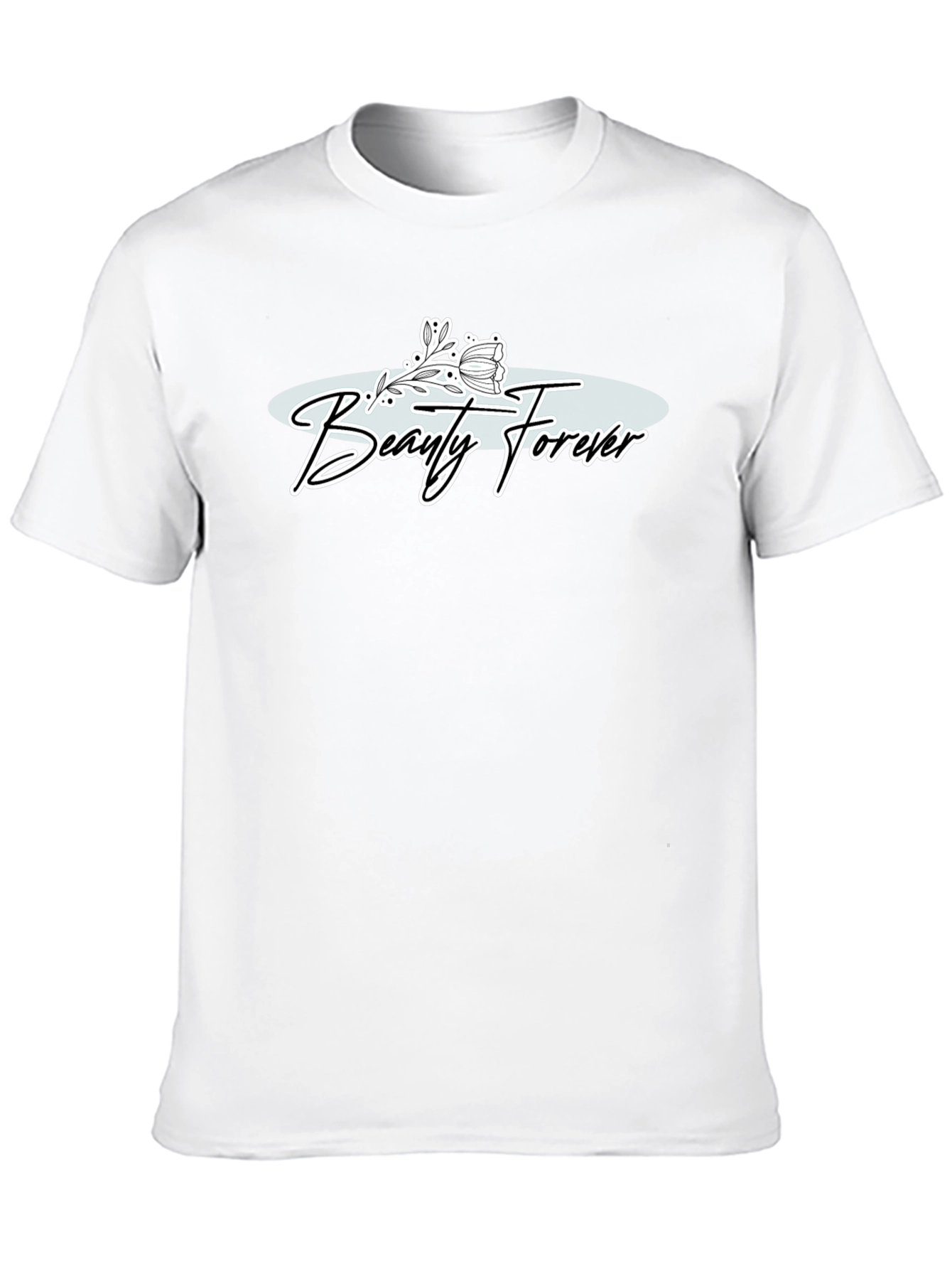 Camiseta Negra Estampada Beauty Forever