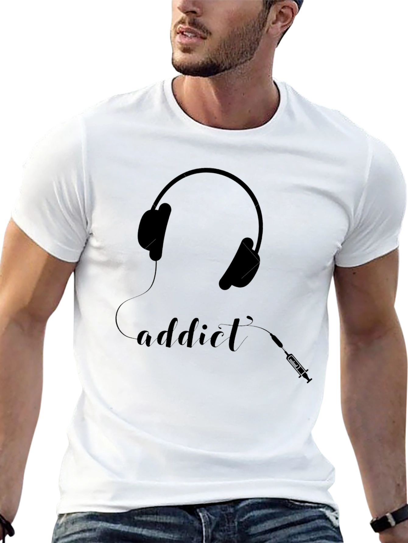 Camiseta Negra Addict a la Música