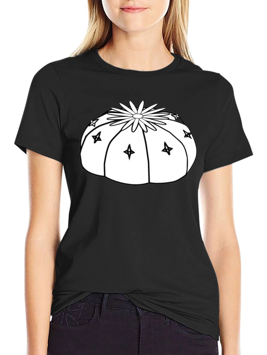 Camiseta Negra con Diseño de Cactus Estrella