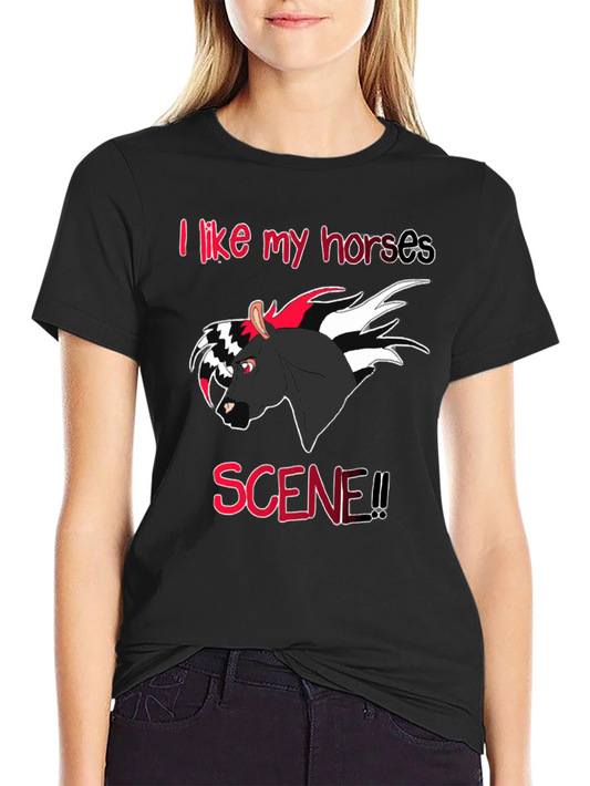 Camiseta Negra I like my horses scene!!