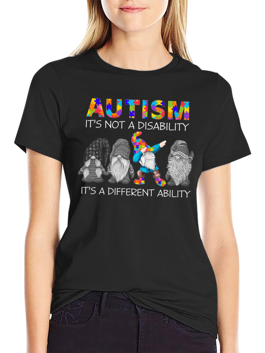 Camiseta Negra Autism Awareness Gnomos