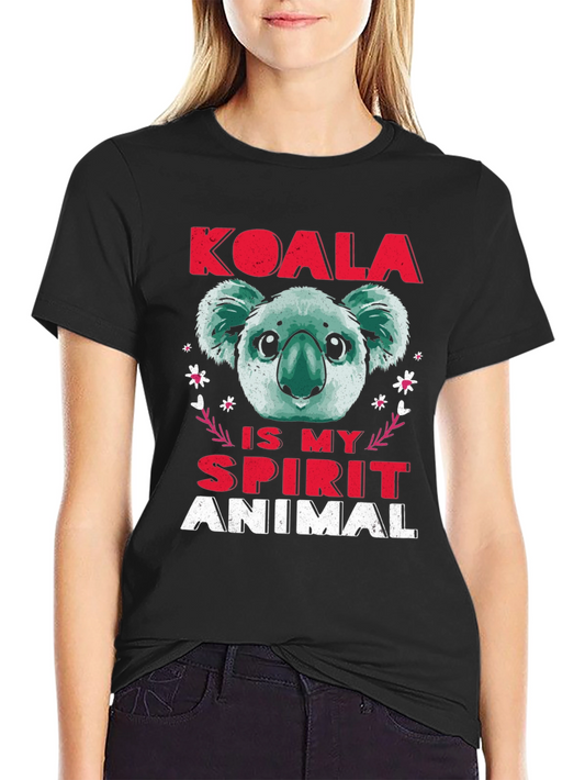 Camiseta Koala Spirit Animal Negra
