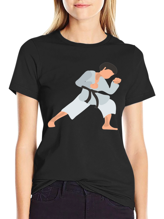 Camiseta Negra con Diseño de Karate