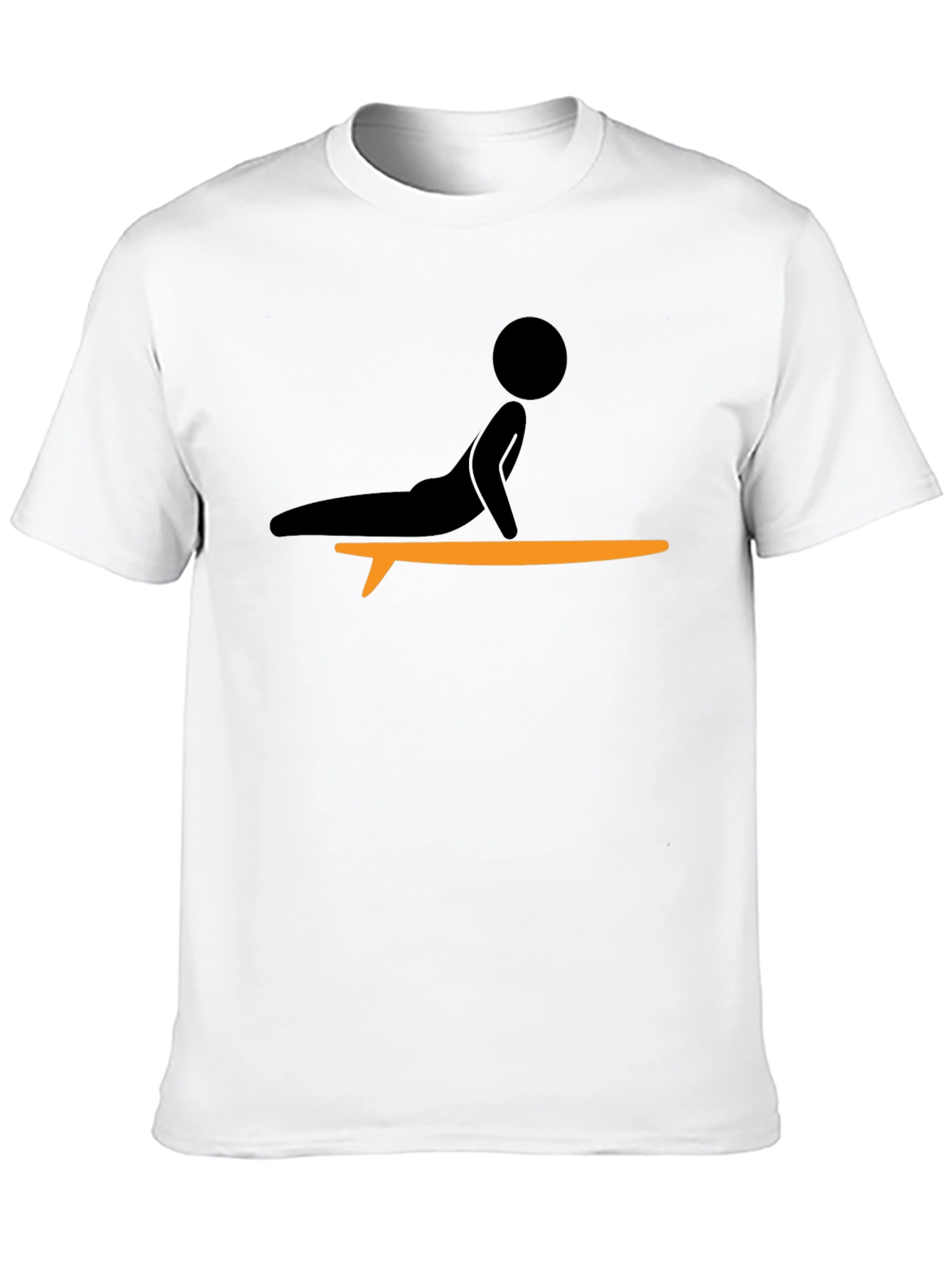 Camiseta Negra con Diseño de Surf Yoga
