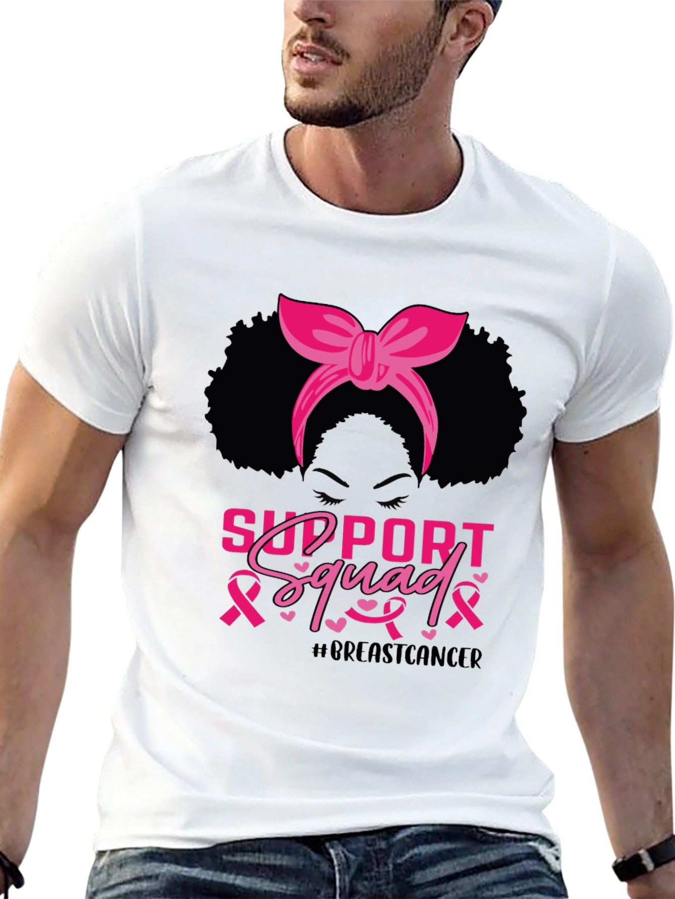 Camiseta Apoyo Cáncer de Mama - Support Squad