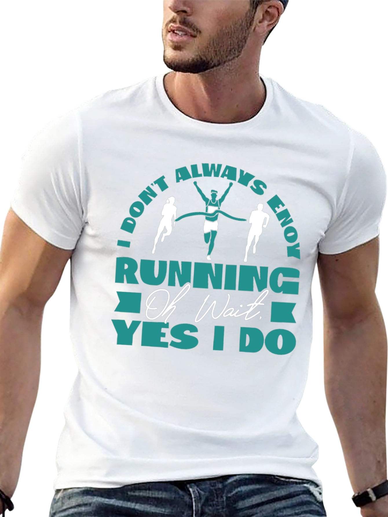 Camiseta Negra Running: Oh Wait Yes I Do