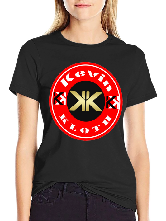 Camiseta Negra con Logo Kevin Kloth Rojo