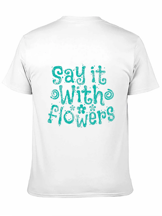 Camiseta Negra con Diseño Floral y Texto Inspirador