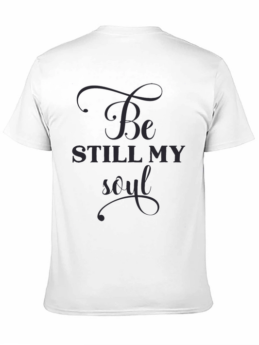 Camiseta Negra con Estampado Be Still My Soul