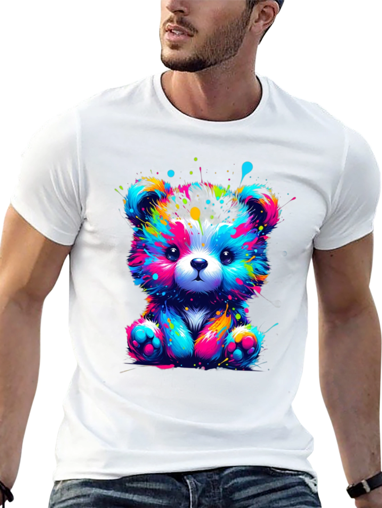 Camiseta Oso de Peluche Neon