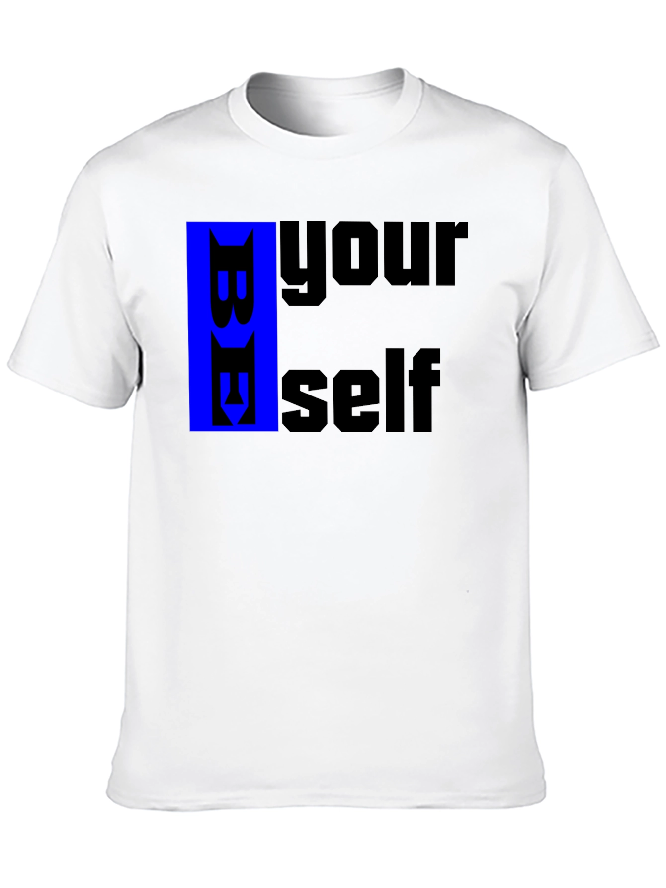 Camiseta Negra Sé Tú Mismo con Diseño Gráfico