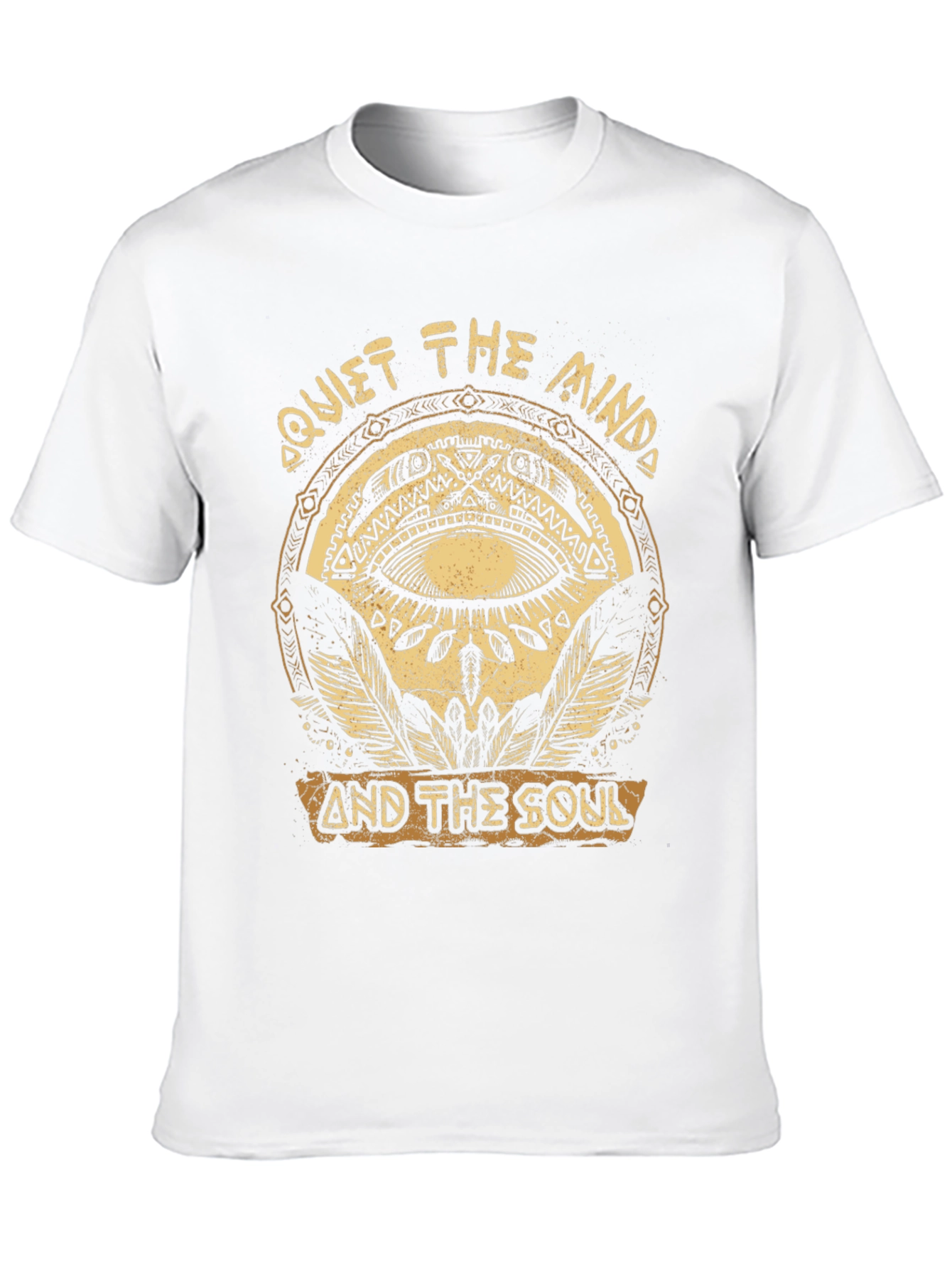 Camiseta Negra con Diseño Quiet The Mind