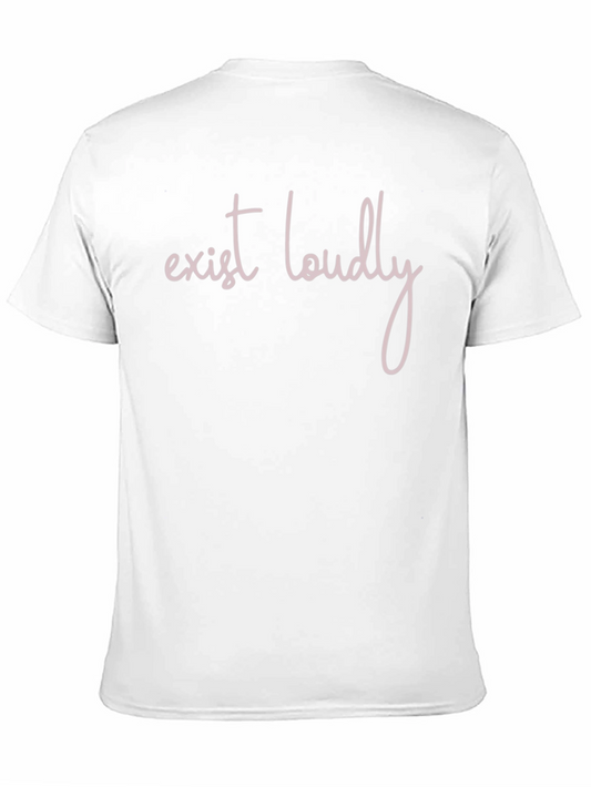 Camiseta Negra con Lema Exist Loudly